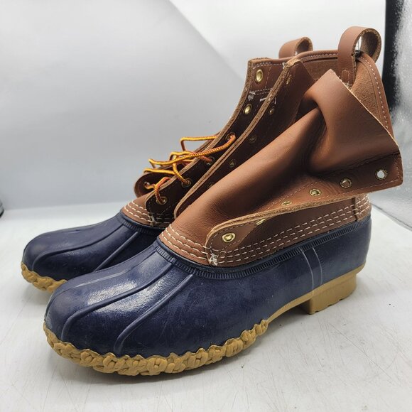 LL Bean Womens 9 Brown Boots Made In The USA Outdoors Rain Casual Workwear - Picture 4 of 10